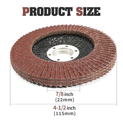 Gekuvix 40PCS FLAP DISCS Discs 4 1/2 For Angle Grinder 40 Pcs thumb #2