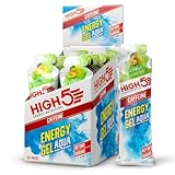 HIGH5 Aqua Caffeine Energy Gels - Running Energy Gels for Quick Muscle Fuel - Perfect Fuel Gels for Running, Cycling Energy Gels, Running Gels Energy Marathon, Sport Gels (Citrus, 20 x 66g)