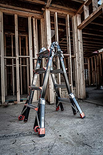 Little Giant Ladders, Dark Horse, M17, 9-15 foot, Multi-Position Ladder, Fiberglass, Type 1A, 300 lbs weight rating, (15147-001)