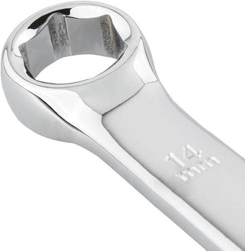 Miniatura 4 de Steelman Pro Juego de llaves combinadas métricas de 6 puntos para mecánica, acero de aleación de cromo vanadio, extremos en ángulo, estante de