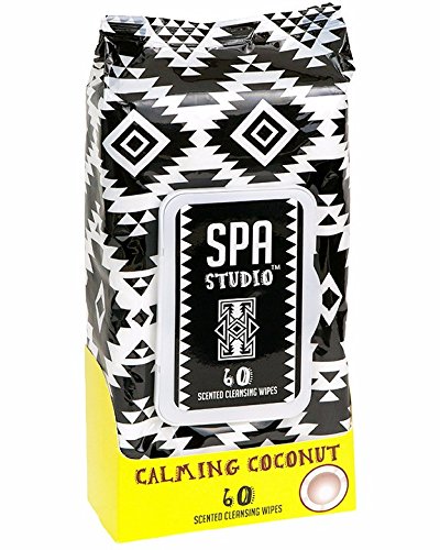 Jean Pierre Spa Studio Calming Coconut Scented Cleansing Wipes-60 Count