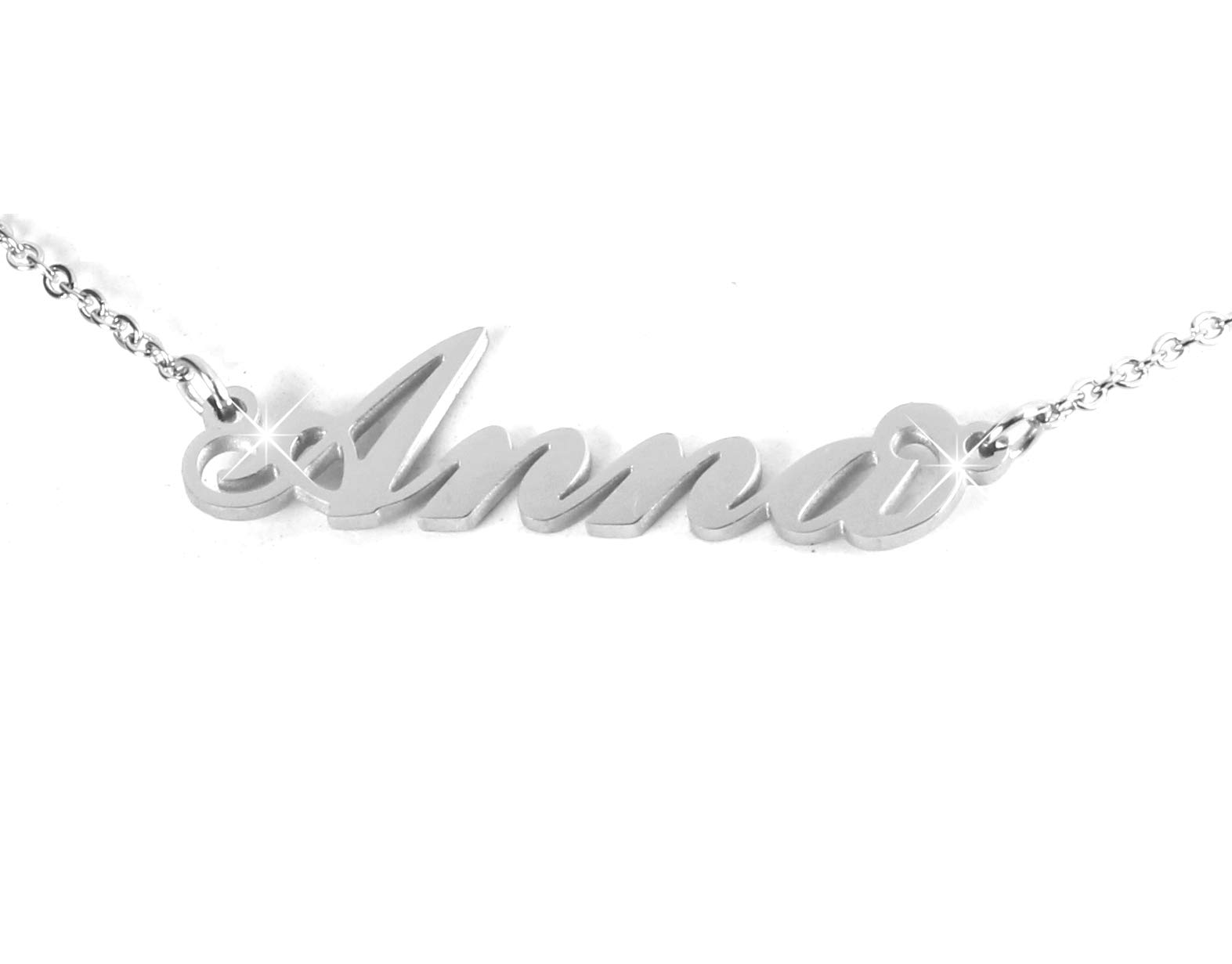 Flowers Collana Vari Nomi in Acciaio lucidissimo. Girocollo Collana con Nome Donna per Essere Sempre al Top. Scegli Il Tuo per Un Ottima Idea Regalo