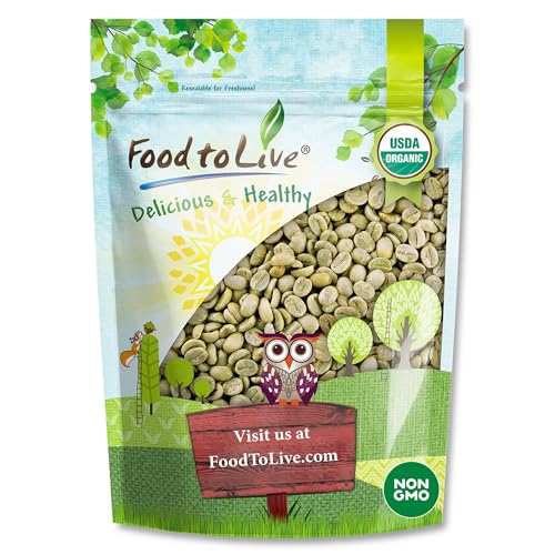 Food to Live Organic Honduran Arabica Green Coffee Beans 12 Ounces Whole Unroasted Washed Bean. Single Origin. Fresh Crop. Non-GMO Vegan Kosher Bulk