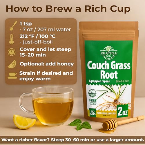 Image of 2 oz. Couch Grass Herbal Tea (Agropyron repens) - 56g Dried Couch Grass Herb Tea Hierba Canuela