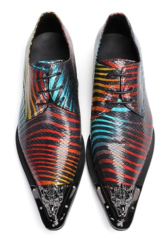 Mens Oxfords Wedding Dress Disco Party Shoes- Prom Casual Metal Pionted Toe Shoes -Western Tuxedo Shoes for Men Boys3