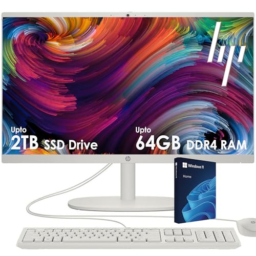 HP All-in-One Desktop PC| 12GB RAM| 1TB PCIe SSD| 22' Full HD Display, Anti-Glare| Intel Dual-core...
