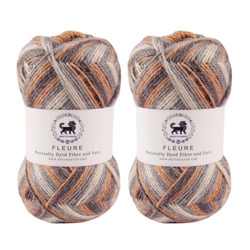 Image of Nestnhaven Acrowools Fleure Hand Knitting and Crochet Yarn. Pack of 1 Ball - 100gms. Shade no - NNHF (Multicolor24) | (200 Gm)