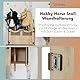 Hoofly Hobby Horse Stall Wandhalterung - Praktisches Hobby Horse Zubehör mit Türen, Stauraum & Haken/Idealer Pferdestall Hobby Horsing 2 Pferde/Wand Halterung für 2 Hobby Horse Steckenpferde Stall