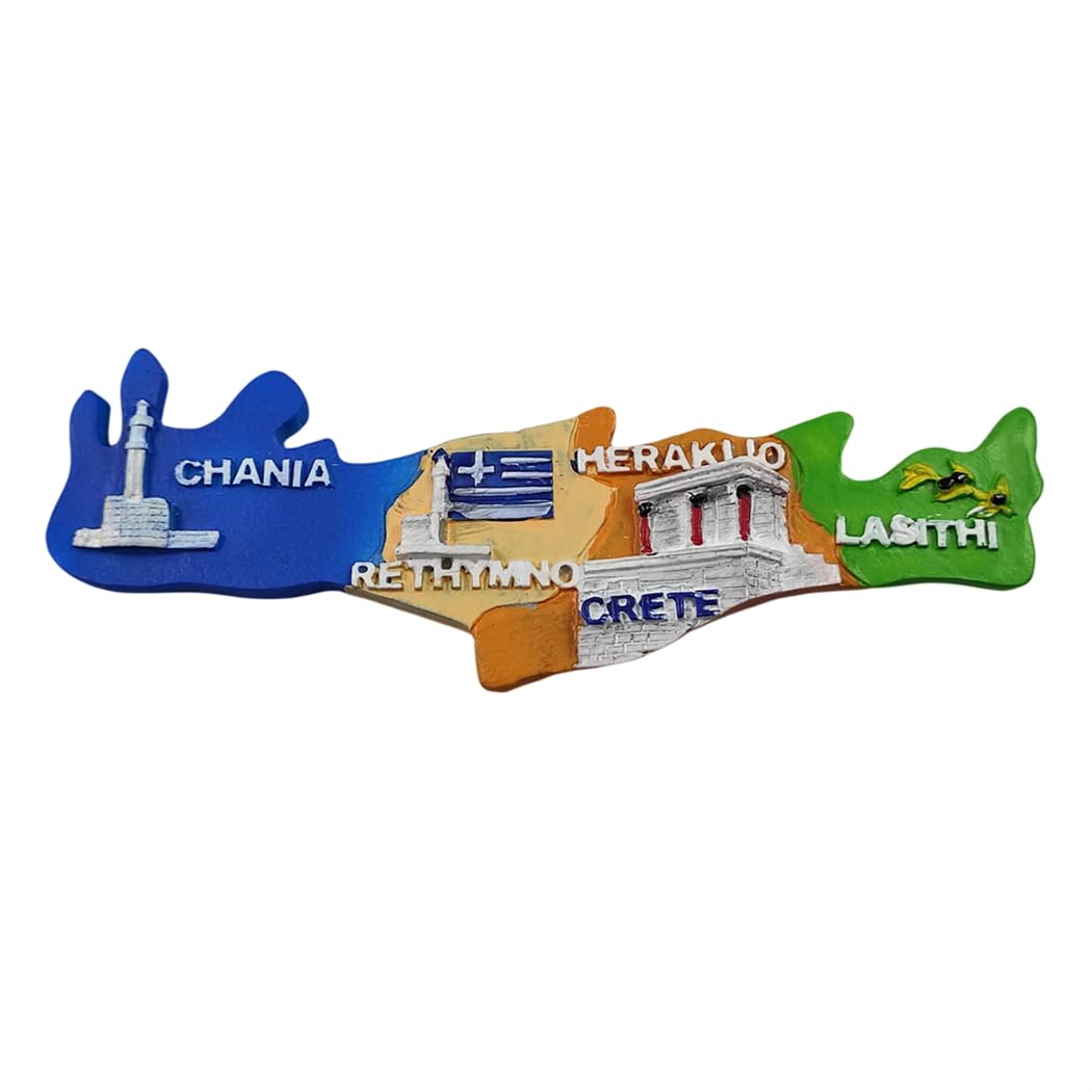 Kaart van Rhodos Griekenland Koelkast Magneet Reizen Souvenir 3D Koelkast Decoratie Magnetische Sticker Handgeschilderde Craft Collection Kaart van Rhodos Griekenland Koelkast Magneet Reizen Souvenir 3D Koelkast Decoratie Magnetische Sticker Handgeschilderde Craft Collection