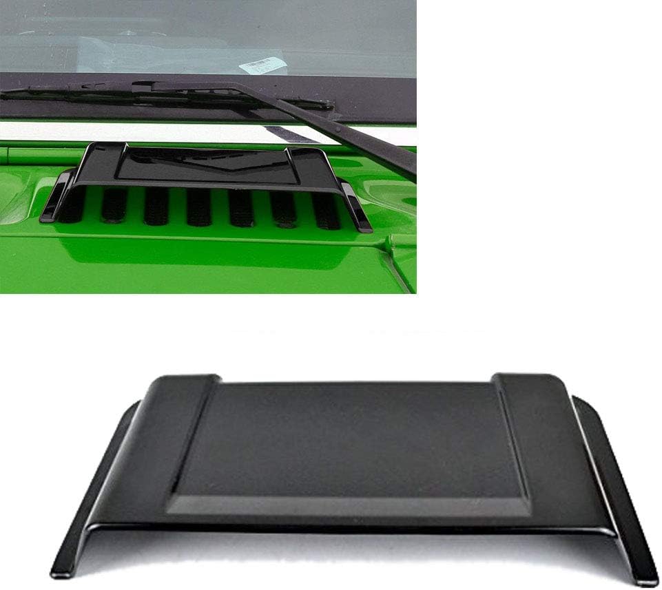 kkone Black Cowl Vent Hood Scoop Fit for Wrangler JK TJ 1998-2018