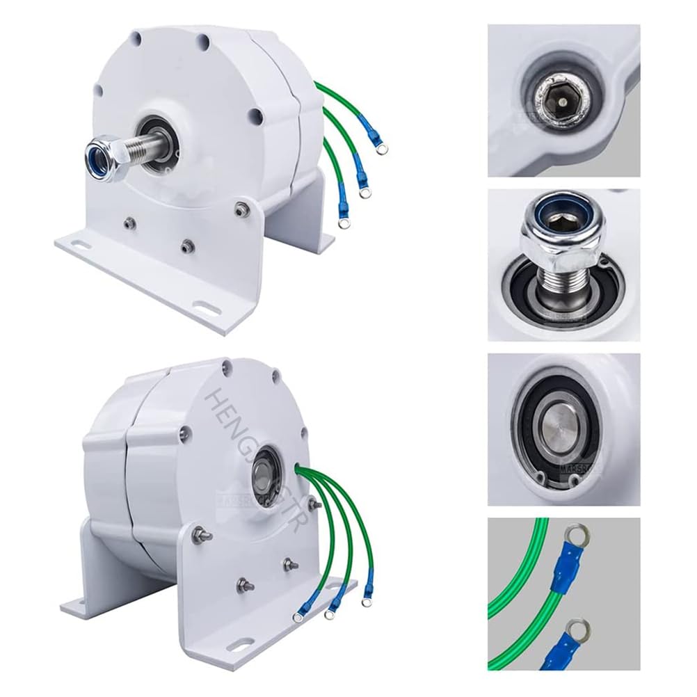 Generator 20000 W 50 HZ 600 obr./min Alternator darmowej energii 12 V 24 V 48 V Generator z magnesami trwałymi dla systemu wytwarzania energii i turbiny wiatrowej (z podstawą)