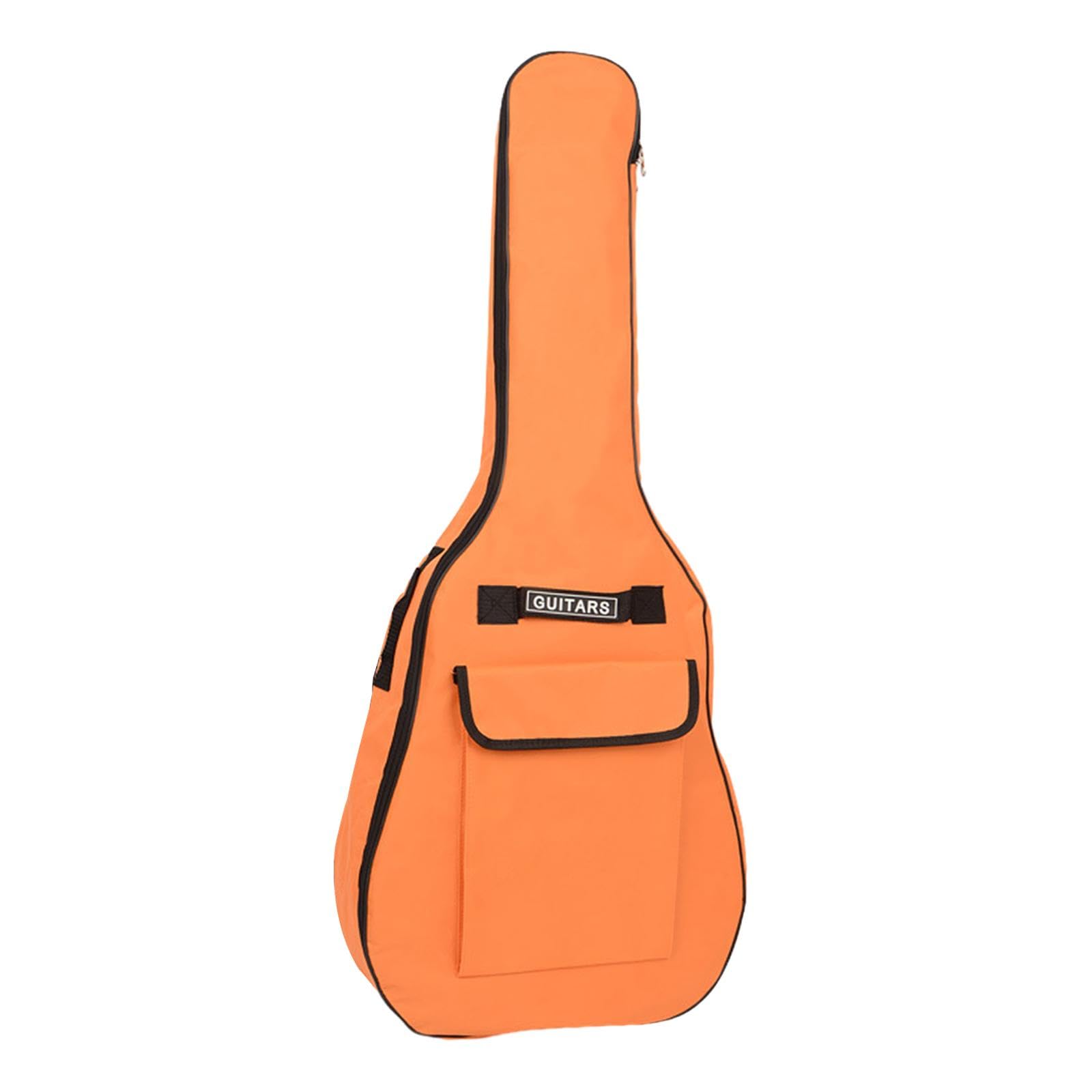 Torba na gitarę Oxford, tkanina elektryczna, osłona przeciwpyłowa na struny, notebooka, kapodon, beżowy, 106 x 42 x 13 cm, Zestaw 2 (pomarańczowy, 106 x 42 x 13 cm), 106x42x13cm, jako opis