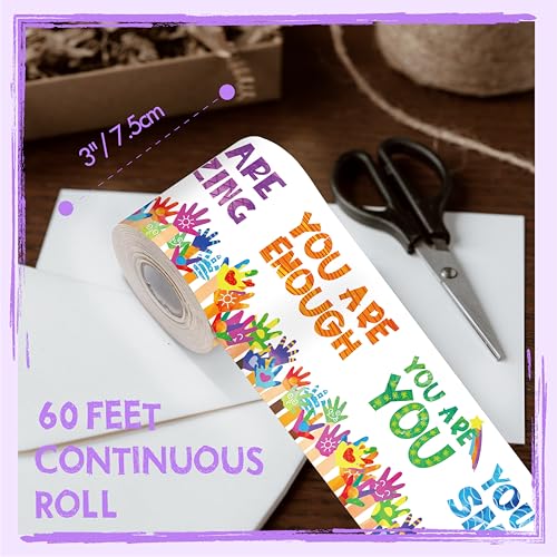 Image of 60 Feet Bulletin Board Borders, Encouraging Rolled Border Trim Back-to-School Bulletin Board Decoration, Walls, Desks, Windows, Doors, Chalkboards, Whiteboards Decors for School, Classroom & Offices