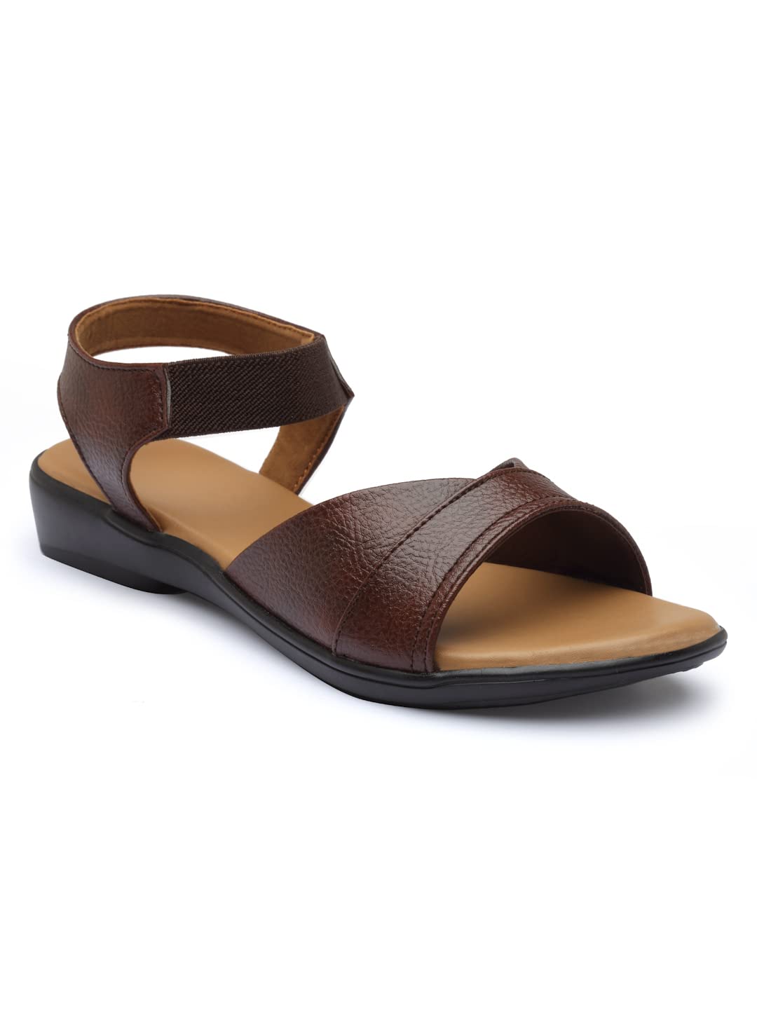 AROOM Leather Sandals Comfortable & Stylish Casual Flat Sandals For Women & Girls (Brown, numeric_6) (B0C8TWQZWS) Amazon Price History, Amazon Price Tracker