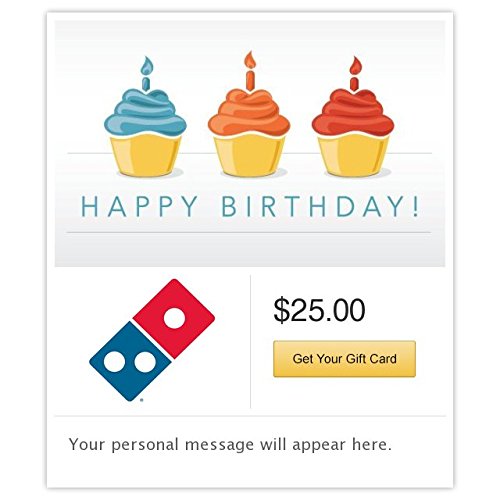 Dominos Happy Birthday - Cupcake Gift Cards - Email Delivery