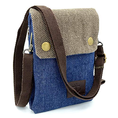 Aranticy Handy Umhängetasche, Mädchen Canvas Universal Handytasche Brieftasche Geldbeutel Kleiner Damentasche Kartentasche für iPhone 8 7 Plus SE X Huawei Honor 5X 5C Samsung Galaxy S8 S7 S6 Plus