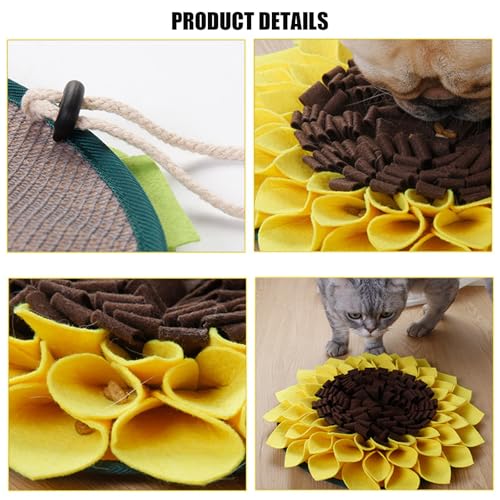 Schnüffelmatte für Hunde Futter Schnüffeln Fütterung Matte Haustier Schnüffelmatte Waschbar Welpe Langsam Füttern Training Matte für Langeweile und Stressabbau Ermutigt Hunde Langsam Fressen (A, M)