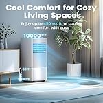 Air Choice Portable Air Conditioner, 10000 BTU Air Conditioner Portable for Room Up to 450 Sq.Ft, Remote Control, 24H Timer, Dehumidifier & Fan Modes, 3-in-1 AC Unit with Window Kit for Home Office - Image 2