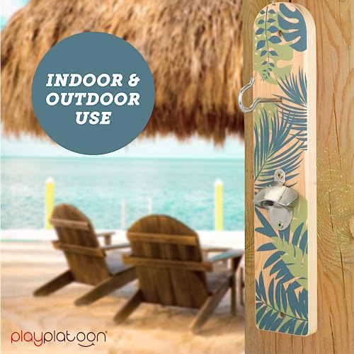 Image of Play Platoon Hook and Ring Toss Bar Game for Adults - Wood Toss Ring Game for Adults - Perfect Home, Basements, & Bar Gifts