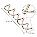 Spiral Hair Pin Spin Pin Spiral Hair Clip Spin Clip Bun Stick Pick for DIY Style 20 Pack (Rose Gold)