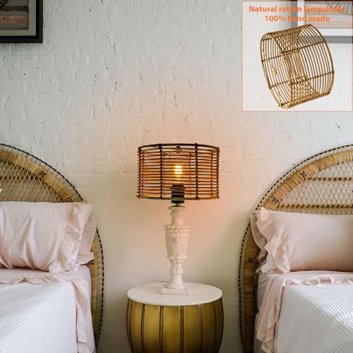 Eusamxon F13ZTM4HTDB-1SET Drum Lamp Shades,Unique Hand-Woven Rattan Lampshade thumb #1
