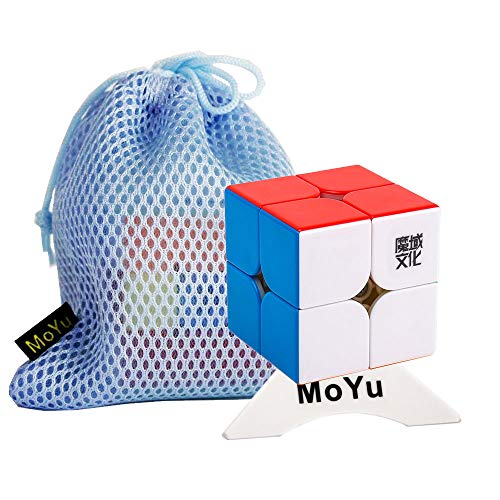 FunnyGoo MoYu WeiPo WR 2x2 MoYu Culture 2x2x2 Speed Cube Magic Cube Smoothly Fast Twist Puzzle Cube + una Bolsa de Cubo y un Soporte Stickerless