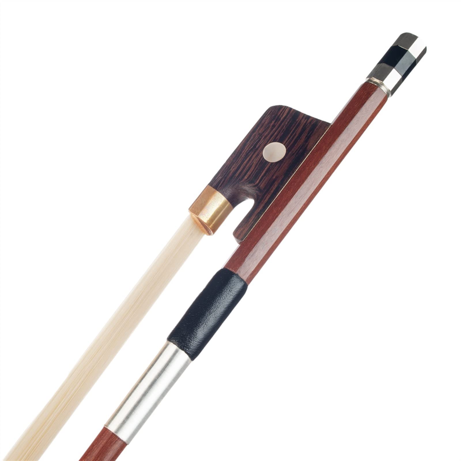 bogen für violine Handgefertigter Brasilholz-Kontrabass-Bogen, Pferdehaar, Französischer Stil, Für 1/2 Bass, Fiddle, Saiten, Instrumente, Zubehör violine bogen