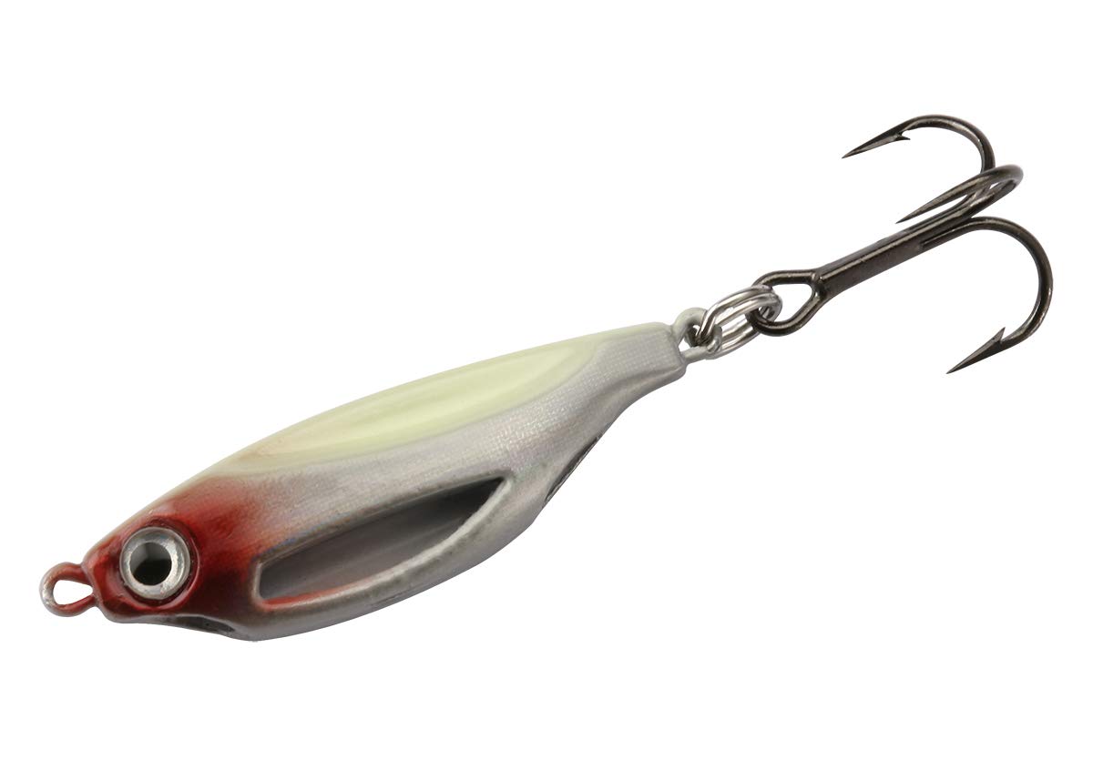 13 FISHING - Flash Bang - Jigging Rattle Spoon - Clown - 3/8th oz - 1 Bait with 3 Glow Sticks