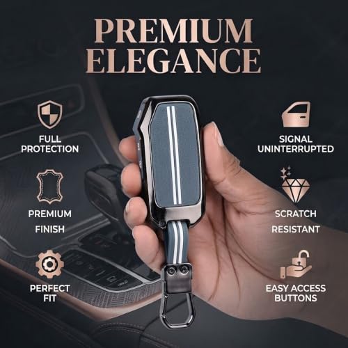 Image of Coll of Fest Premium Metal Blue Silicon Key Cover Compatible with Kia Sonet 2024 | Sonet 2025 | Seltos 2024 | Seltos 2025 | Seltos 2023 | Carens | HTE 3 Button Flip Key Glow in the Dark