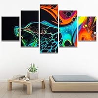 SIGNWIN 5 Panel Canvas Wall Art Organic Arrangement Modern Artwork for Home Decorations Ready to Hang - 60