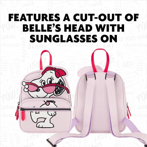 Peanuts Backpack, Mini Travel Bag, Belle with Sunglasses, Lilac, One Size3