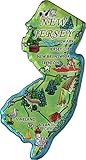 New Jersey - Acrylic State Map Refrigerator Magnet
