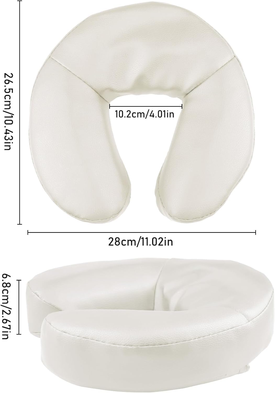EBANKU Cojín Facial Universal para Masaje, cojín de Masaje para Rostro, Cuello y Cabeza con Forma de Media Luna para camillas, Camas de SPA y sillas de Masaje