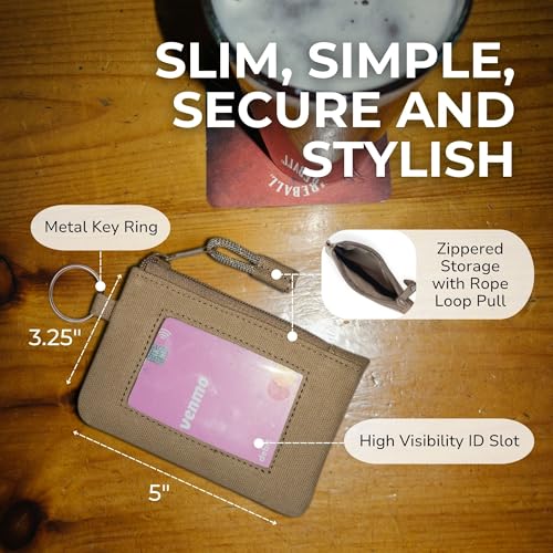 Image of KAVU Stirling Double Sided Slim Cotton Canvas Zip Wallet