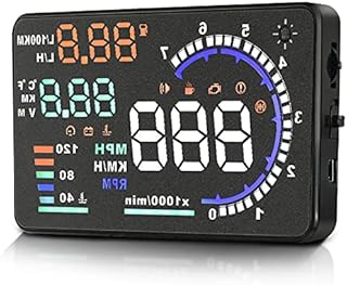 HUD Display for Cars OBD2, Dagood A8 Head-up Display 5.5 inches, Plug & Play Digital Speedometer KM/h MPH RPM, OverSpeed Warning, Windshield Auto Speed Heads Up Display for Car with OBDII, EUOBD