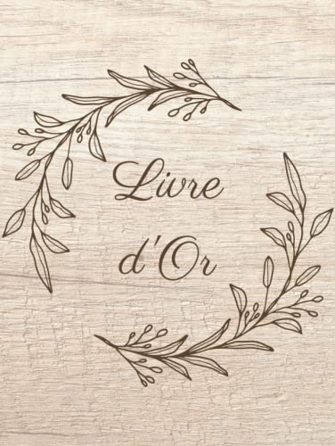 Livre d'Or - Couverture rigide effet Bois- 21 x 27 cm - 100 pages blanches unies