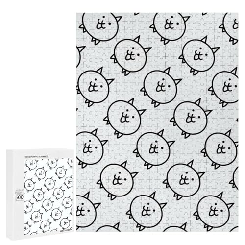 にゃんこ 大戦争 ジグソーパズル 500ピース グッズ マイクロピース 木製 アニメ 子供 知育玩具 親子で楽しめる おしゃれ 壁飾り 誕生日 クリスマス プレゼント 52×38cm