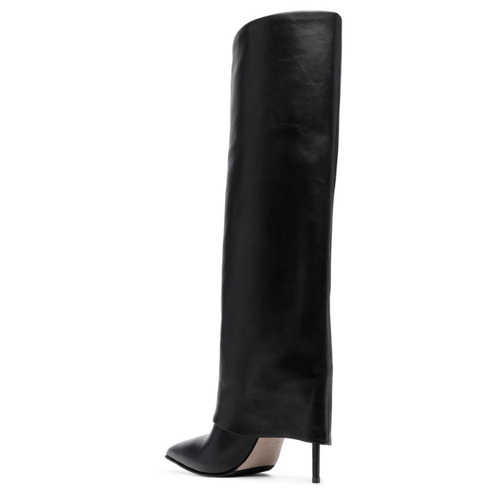 tacchi donna Tacco Alto 13 Cm Stivali da Donna Tacco Sottile,Black-46