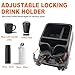 Keyiduid Center Console for Cars, Car Console Organizer with Drink Holder, Console Adjustable Cup Holder for Trucks, Floor Console for Truck, Minivans, Suvs, Vehicle Organizer (Black)