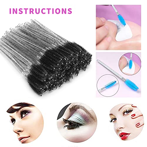 Limko Eyelash Mascara Brushes Eyelash Brush Disposable Wands Applicator Makeup Kits (50Pcs-Black) #TOP4
