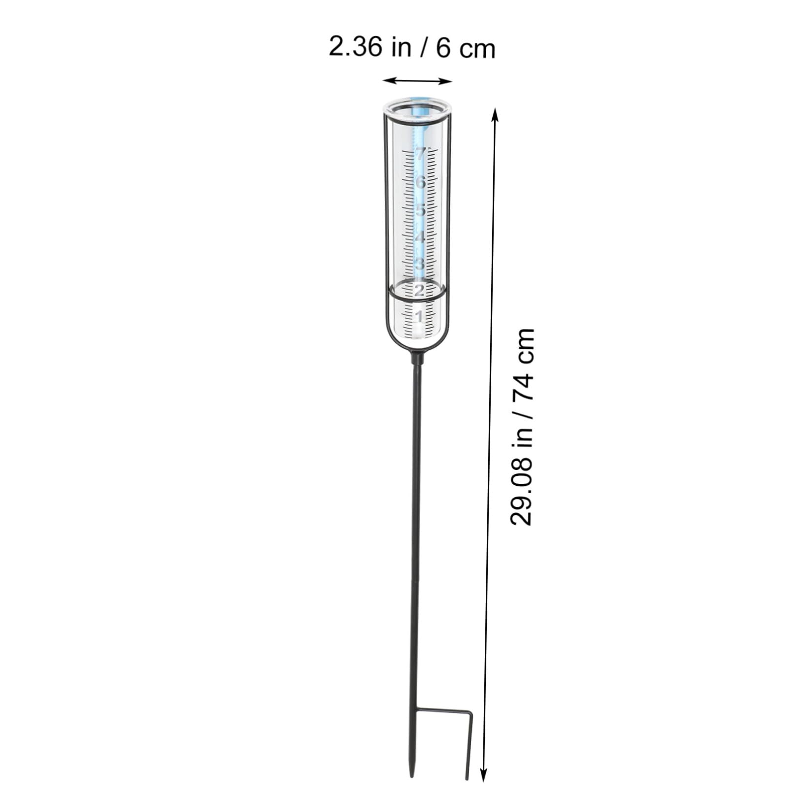 GALPADA Rain Gauge Meter Outdoor Garden Gage Can Water Sensor Water Landscape Above Ground Stake Backyard Measure Rain Fall Gauge Rain Water Gauge Glass