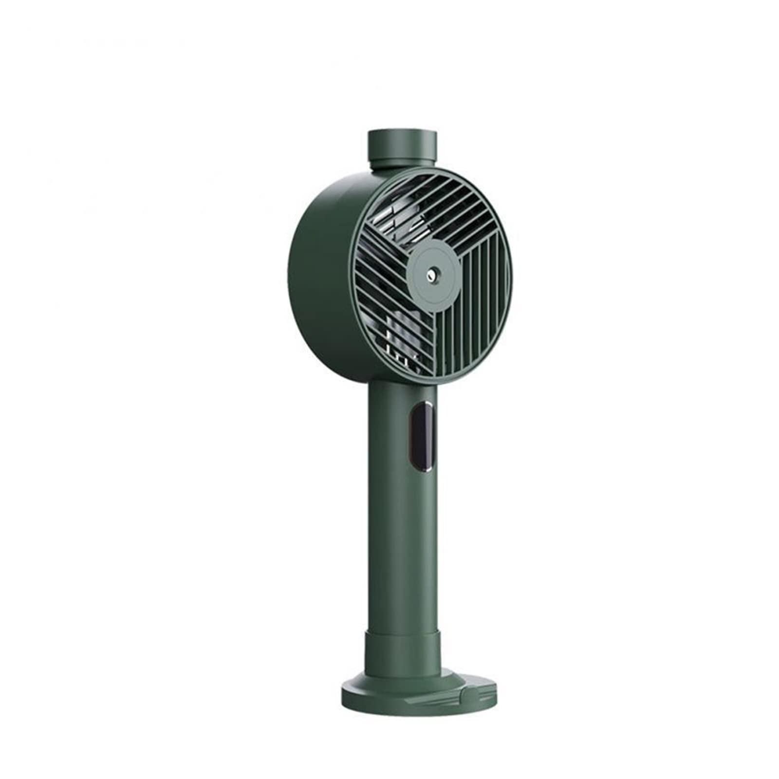 Electric Water Spray Mist Fan USB Rechargeable Handheld Mini Cooling Air Conditioner Humidifier Humidification Airflow Comfort Refreshing Breeze(Green)