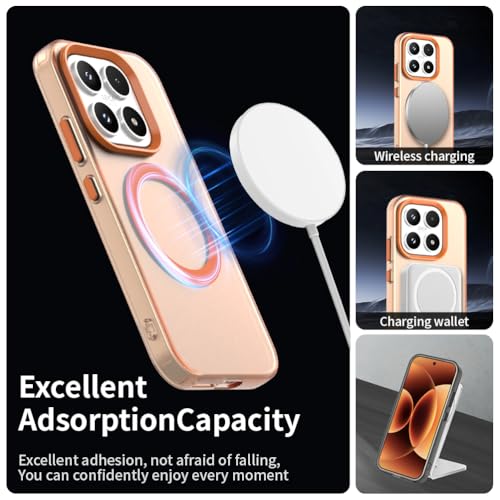 Image of for Xiaomi 17 Case Magnetic Case Anti Drop Hybrid Phone Back Cover - Orange