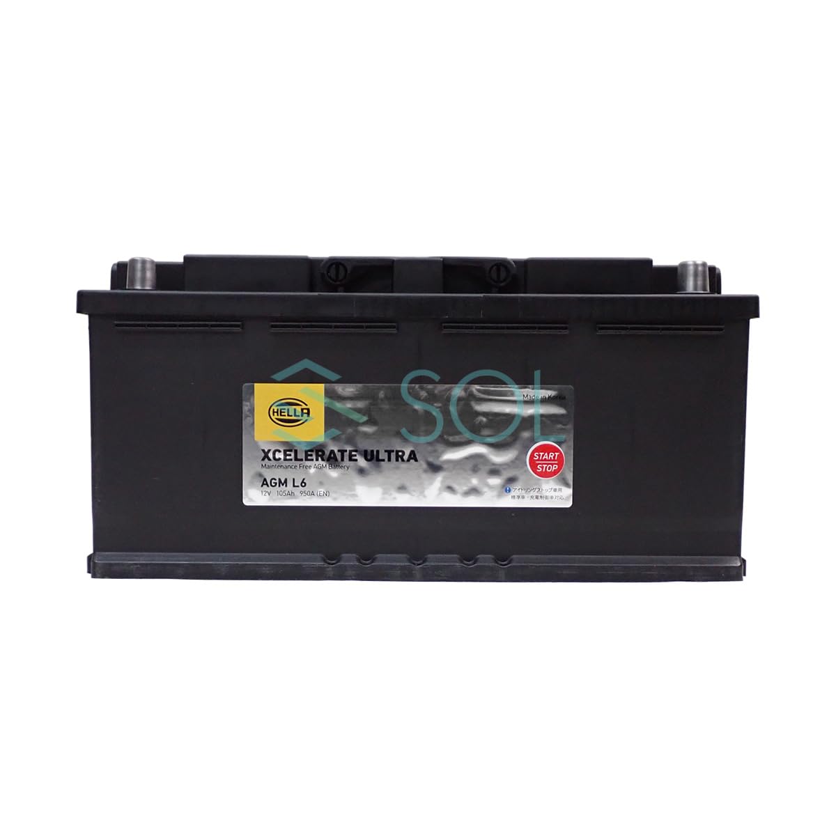 Amazon | HELLA製 AGM バッテリー LN6 12V 105AH ポルシェ車用