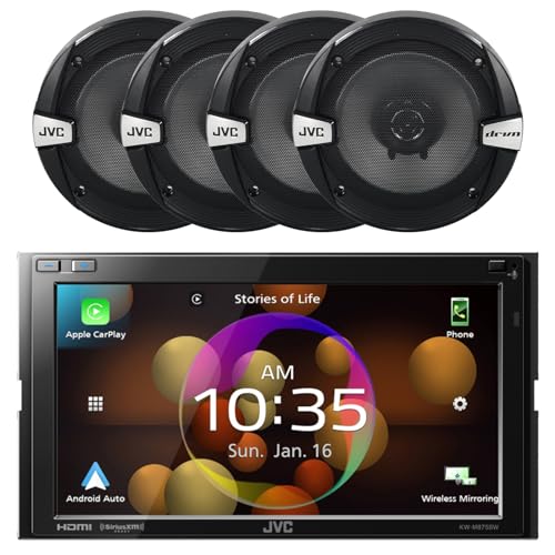 Reproductor multimedia JVC doble DIN 6.8 pulgadas con Bluetooth y pantalla táctil miniatura 1