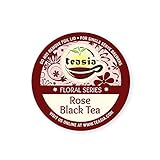 Teasia All Natural Rose Black Tea, 36-count 2.0 COMPATIBLE K-Cup Hot Tea Iced Tea Capsules Tea Pods for Keurig Brewers
