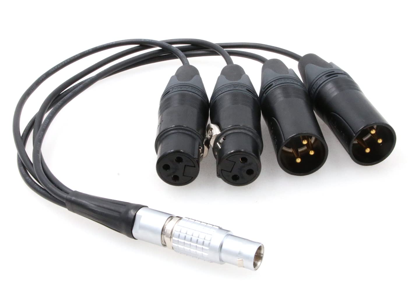 ZBLZGP Audio Breakout Input Output Cable 10 Pin Male to 4 XLR for Atomos Shogun Inferno Monitor Recorder (Straight Cable) - Image 3