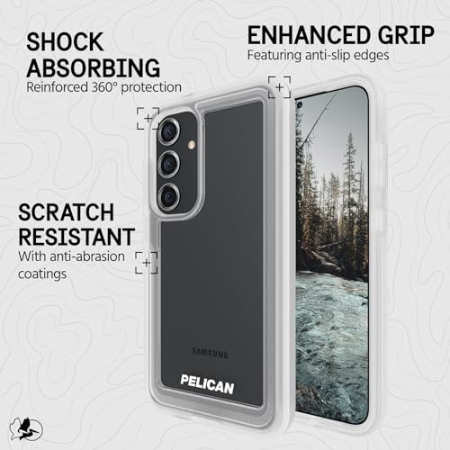 Pelican Voyager - Samsung Galaxy S24 Case [6.2"] [18ft MIL-STD Drop Protection] [Wireless Charging] Rugged Phone Case for Samsung Galaxy S24 with Belt Clip Holster Phone Stand - Anti Yellowing - Clear - image 6