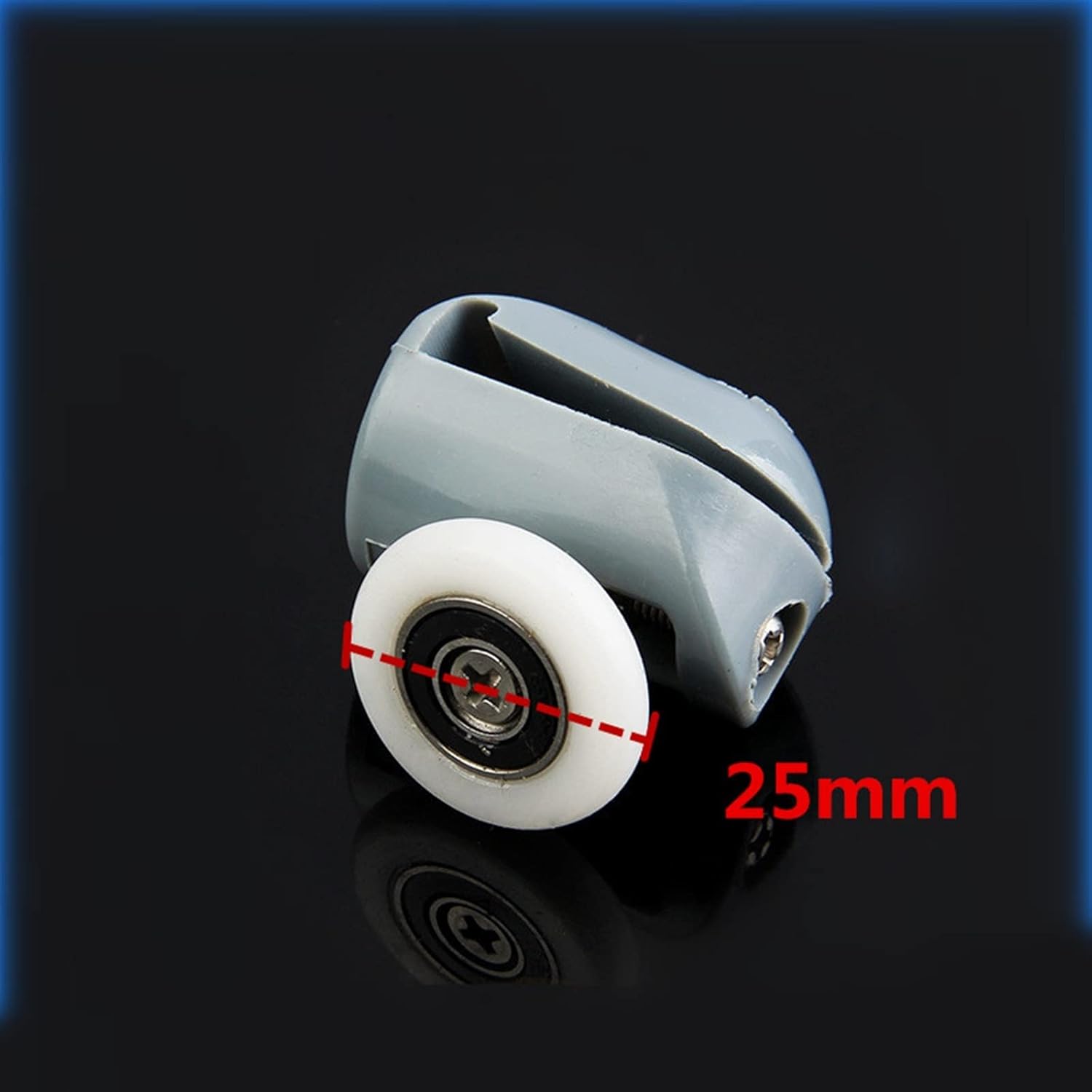 Diameter19 20 23 25 27mm Shower Door Rollers Runners Wheels Shower Room Pulley Replacement 4top +4bottom 8pcs (Color : M102-8pcs S260-8pcs, Size : 23MM_6MM)