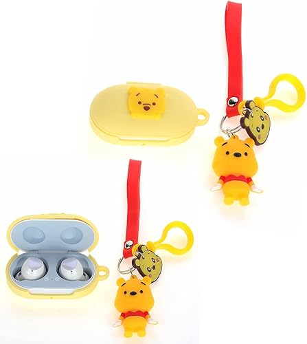 Funda para auriculares Galaxy Buds/Buds Plus con mosquetón de cordón para muñeca, bonita cubierta protectora de silicona a prueba de golpes con